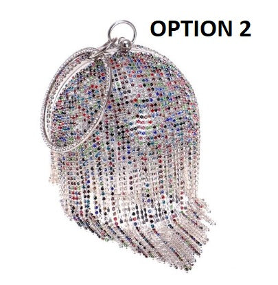 New Tassel Rhinestones Design With Chain Ball Bags CODE: KAR2139