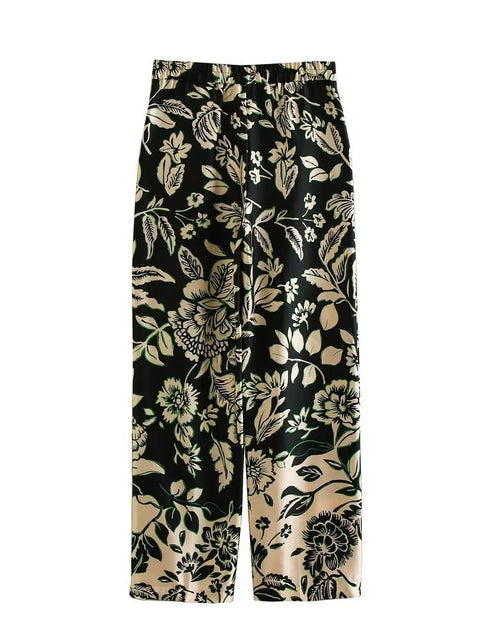 Summer Casual Loose Tassel Sleeve Bow Top Elastic Wide Leg Pant CODE: KAR2141