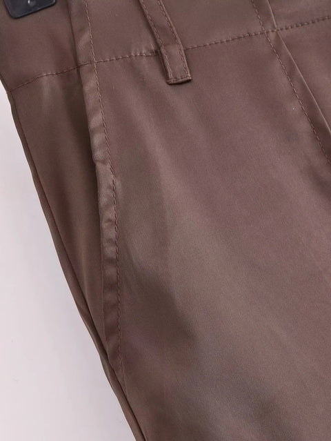 New Fashion Satin Cargo Pants CODE: KAR2143