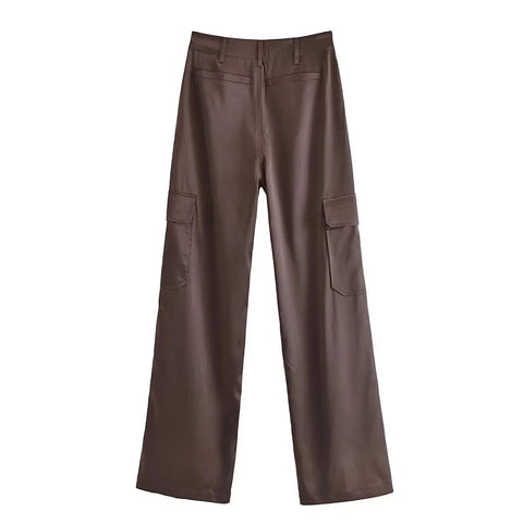 New Fashion Satin Cargo Pants CODE: KAR2143