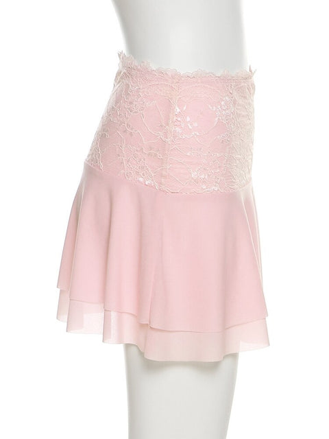 Summer Travel Personality Street Cool Chest-Wrapped Fishbone Top And Skirt CODE: KAR2144