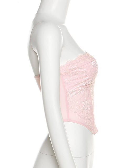 Summer Travel Personality Street Cool Chest-Wrapped Fishbone Top And Skirt CODE: KAR2144