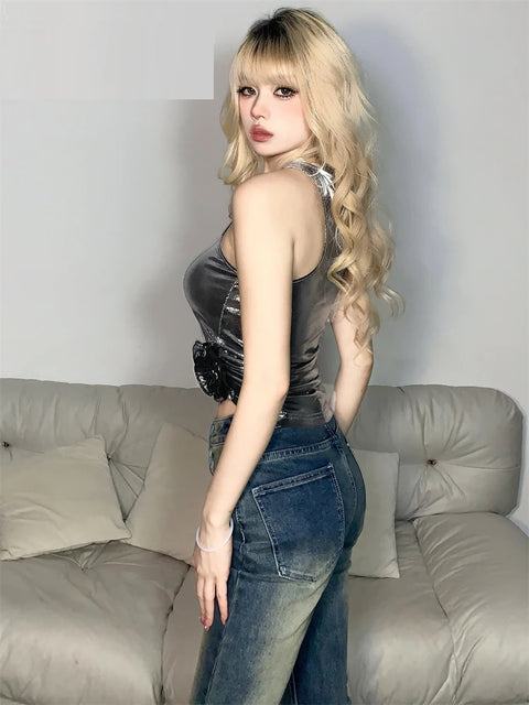 New Matte Transparent Simple Sexy Sleeveless Vest CODE: KAR2145