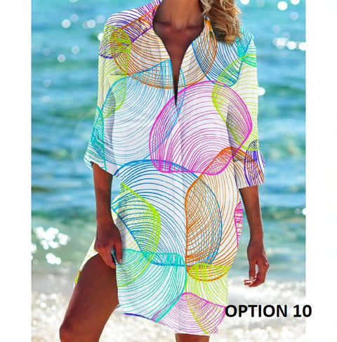 Summer Fashion Long Sleeve Turn Down Button Up Boho Tops CODE: KAR2146