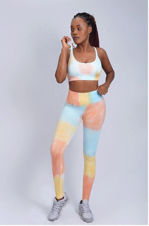 New Sexy Painted Double Shoulder Straps Bra And Trouser 2 Piece Set CODE: KAR2147