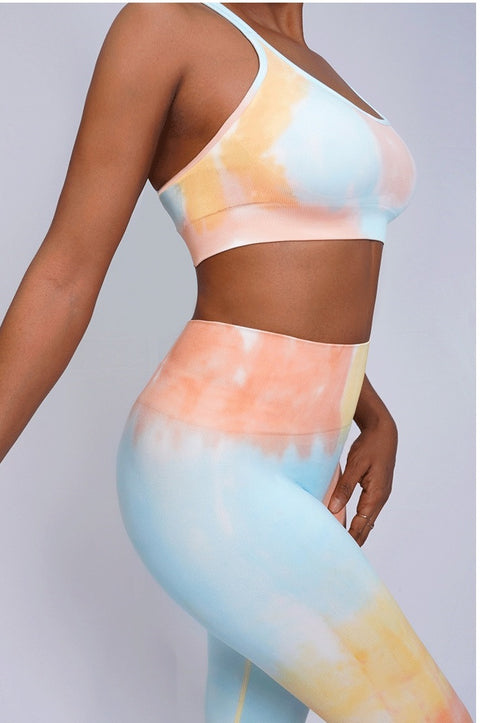 New Sexy Painted Double Shoulder Straps Bra And Trouser 2 Piece Set CODE: KAR2147