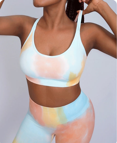 New Sexy Painted Double Shoulder Straps Bra And Trouser 2 Piece Set CODE: KAR2147
