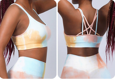 New Sexy Painted Double Shoulder Straps Bra And Trouser 2 Piece Set CODE: KAR2147