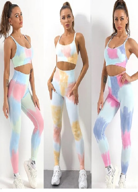 New Sexy Painted Double Shoulder Straps Bra And Trouser 2 Piece Set CODE: KAR2147
