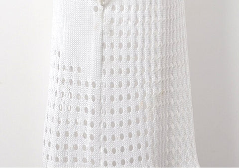 New Sexy Hollow Out Beach Wear Tassels Knit Skirt CODE: KAR2154