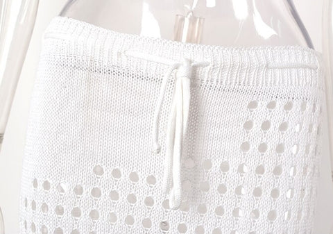 New Sexy Hollow Out Beach Wear Tassels Knit Skirt CODE: KAR2154