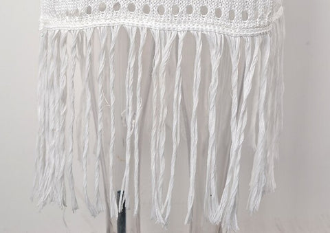 New Sexy Hollow Out Beach Wear Tassels Knit Skirt CODE: KAR2154