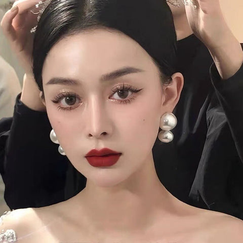 New Delicate Two-sided Pearl Ear Stud Earring CODE: KAR2159