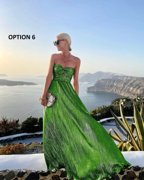 New Summer Sexy Chest-wrapped Bronzing Casual Big Swing Dress CODE: KAR2161