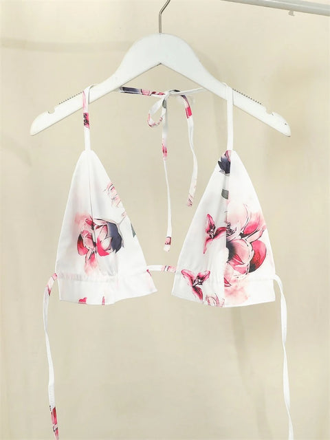 Summer New High Waist Bikini Sexy Shorts Cover Up Print Three Pieces Set Swimwear CODE: KAR2175