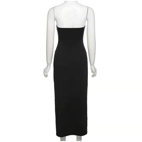 Summer Sexy High Split Cut Out Strapless Backless Long Maxi Dress CODE: KAR2181