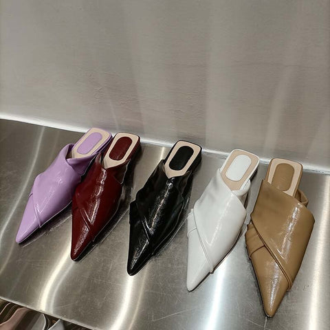 New Casual Flip Flops Slides Pointed Toe Flats CODE: KAR2185