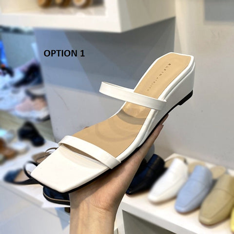 New Fashion Leisure Square Toe Wedges High Heeled Slippers CODE: KAR2187