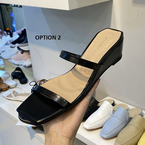 New Fashion Leisure Square Toe Wedges High Heeled Slippers CODE: KAR2187