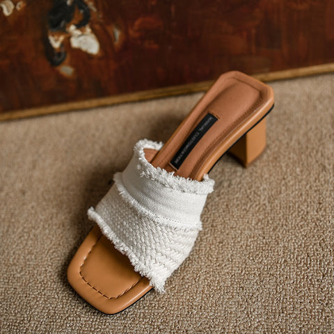 Summer New Rome Retro Casual Slip on Slides Heels Sandals CODE: KAR2189