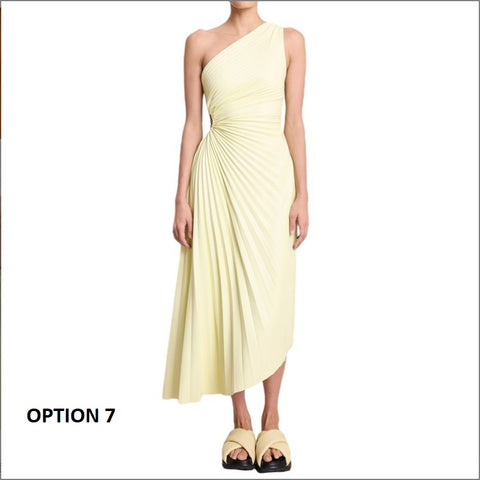 New Sexy One-Shoulder Sleeveless Satin Asymmetric Floral Long Dress CODE: KAR2190