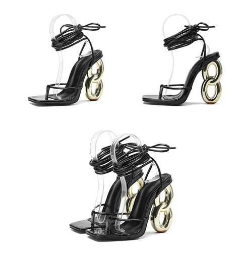 New Fashion Cross Ankle Strap Strange High Heels Sexy Sandals CODE: KAR2194