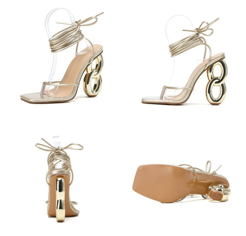 New Fashion Cross Ankle Strap Strange High Heels Sexy Sandals CODE: KAR2194