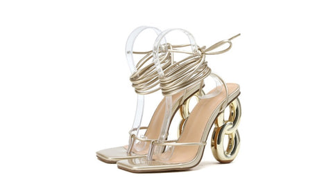 New Fashion Cross Ankle Strap Strange High Heels Sexy Sandals CODE: KAR2194