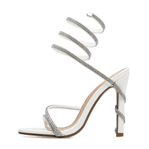 Luxury Crystal Snake Coiled Sexy Thin High heel Sandals CODE: KAR2195