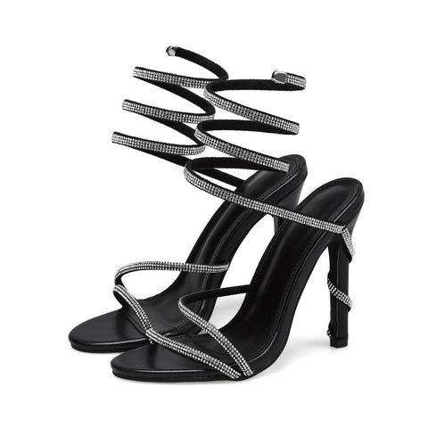 Luxury Crystal Snake Coiled Sexy Thin High heel Sandals CODE: KAR2195