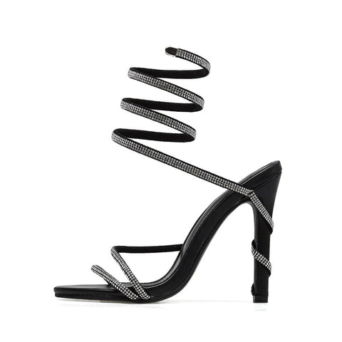 Luxury Crystal Snake Coiled Sexy Thin High heel Sandals CODE: KAR2195