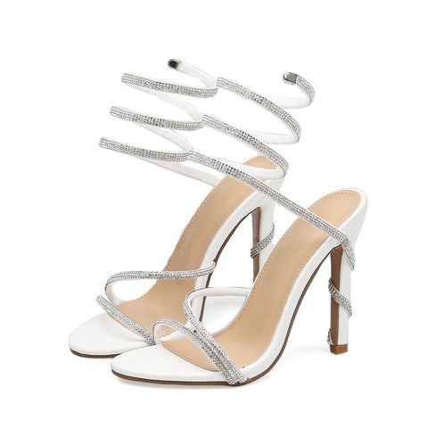 Luxury Crystal Snake Coiled Sexy Thin High heel Sandals CODE: KAR2195