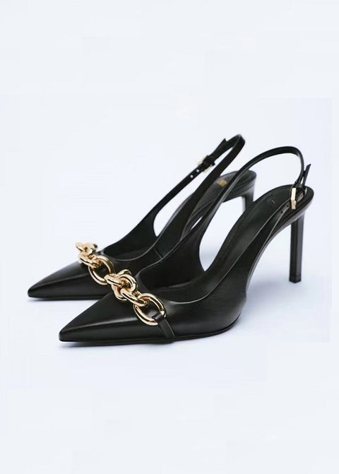 New Pumps Chain Pointe Stiletto Slingback High Heel Sandal CODE: KAR2198