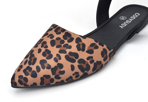 New Leopard Fashion Baotou Pointed Casual Sexy Flat Shoe CODE: KAR2211