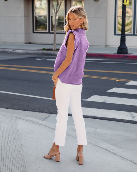 Summer Fashion Flying Sleeve LOOSE Casual Single Breasted Top CODE: KAR2213