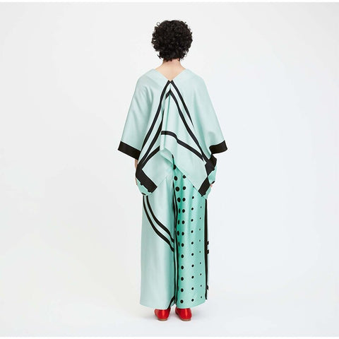 Autumn Printed Bat Sleeves Top High Waist Straight Pant 2 Piece Casual Set CODE: KAR2215