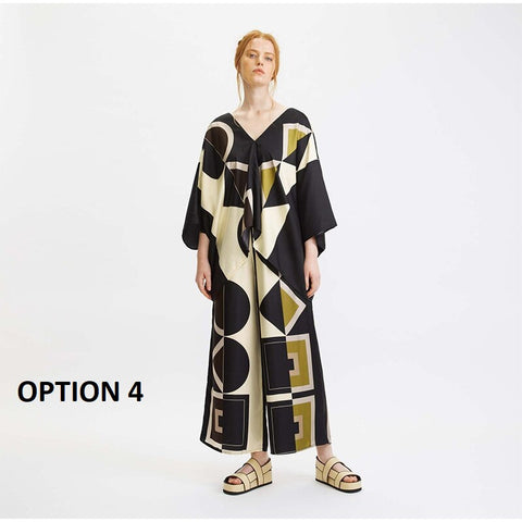 Autumn Printed Bat Sleeves Top High Waist Straight Pant 2 Piece Casual Set CODE: KAR2215