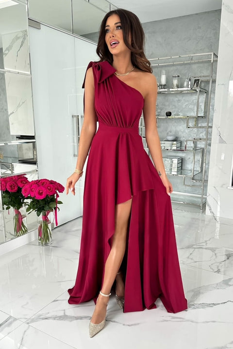 New Fashion Diagonal Shoulder Casual Large Swing Elegant Dress CODE: KAR2219