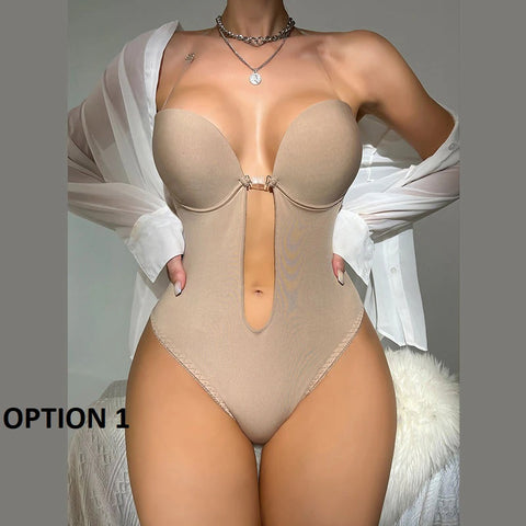 New Lingerie Body Shaper Invisible Push Up Bra Backless Shaping Underwear Bodysuit CODE: KAR2224