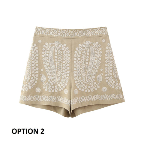 Summer New Embroidered Decoration Style Casual Short CODE: KAR2225