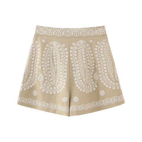 Summer New Embroidered Decoration Style Casual Short CODE: KAR2225