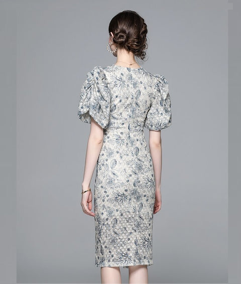 New Embroidery High Quality Lace Splicing Long Dress CODE: KAR2235