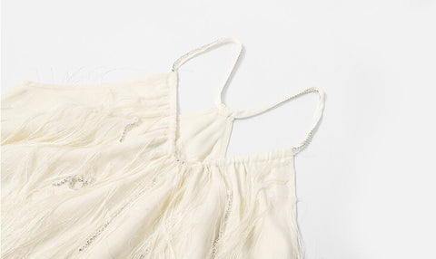 Summer Fashion Fringed Hanging Neck O Neck Elegant Sexy Sleeveless Off Shoulder Backless Dress CODE: KAR2236