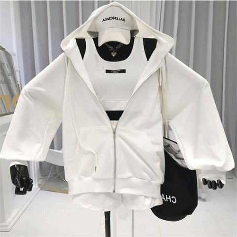 Autumn Fashion Casual Sweatshirt Shorts Three Pieces Set CODE: KAR1233
