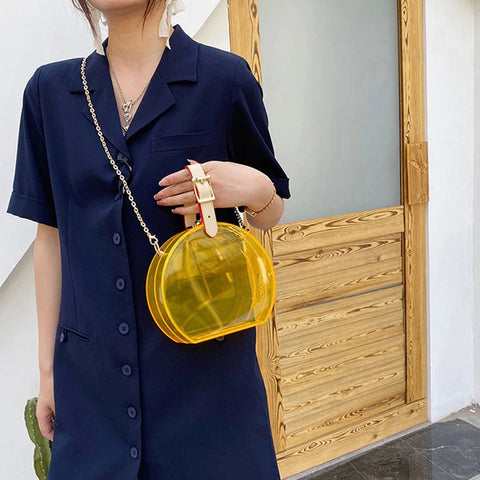 New Transparent Acrylic Jelly Bucket Candy Color Bag CODE: KAR2256