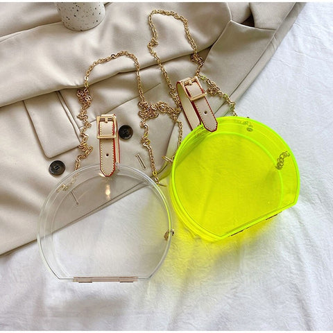 New Transparent Acrylic Jelly Bucket Candy Color Bag CODE: KAR2256