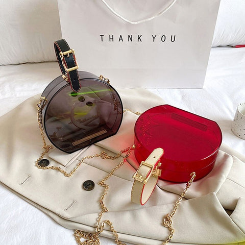 New Transparent Acrylic Jelly Bucket Candy Color Bag CODE: KAR2256