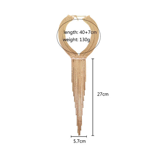 New Bohemian Long Chain Tassel Pendant Necklace  CODE: KAR2265