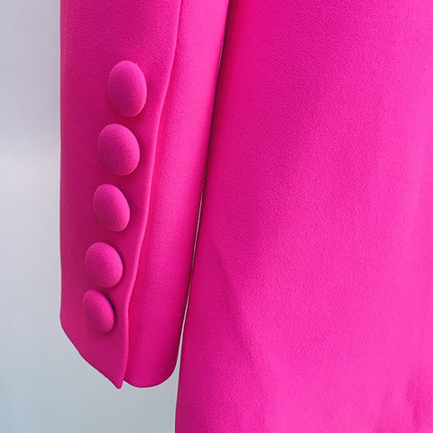 New Fashion Single Button Color Block Blazer Flare Pant Set CODE: KAR2269