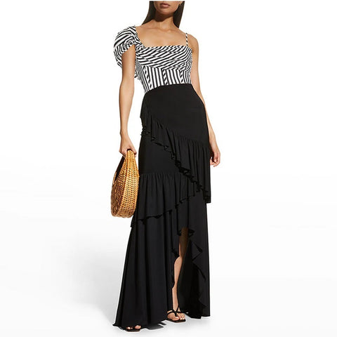 Summer Cover-up Crop Tank Top And Skirt Two Piece Set Swimsuit CODE: KAR2285